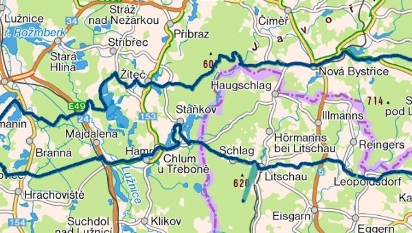 Cyklotrasa č.6 - do Rakouska 107 km