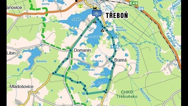 Cyklotrasa č. 2 z Domanína - 18 km